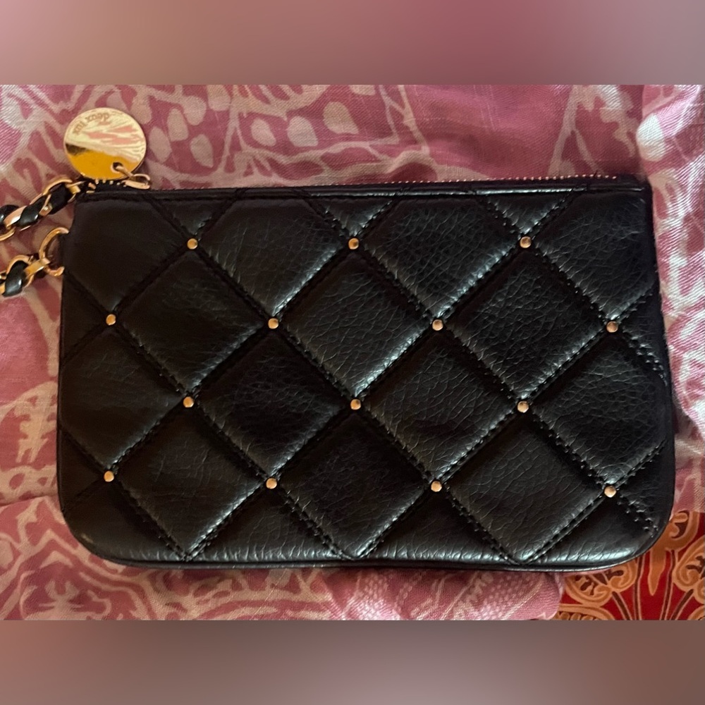Classy Deuce Lux quilted black leather clutch. Extremely high-quality Apx 8 x 5…